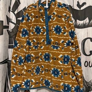 Wonder Nation Brown and Blue Fleece Pullover